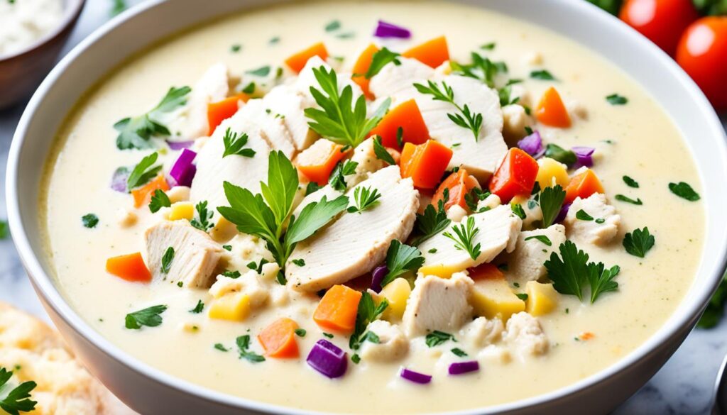 High-Protein Chicken and Cauliflower Soup