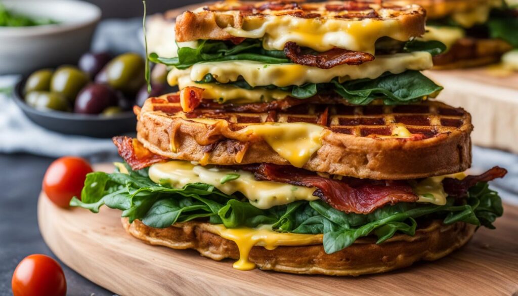 keto chaffle sandwich